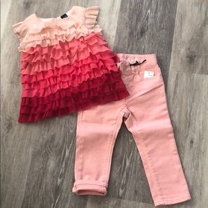 Gap Jeans and ruffle top Set